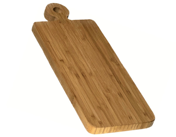 Simply Bamboo Natural Brown Organic Edge-Grain bamboo wood Paddle Serv