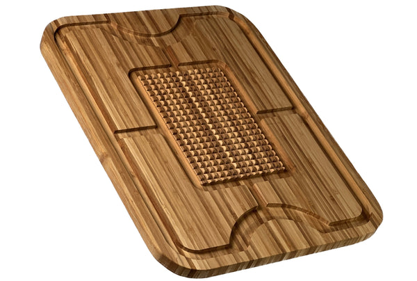 Organic Extra Large Bamboo Cutting Board - Reversible Large Wooden Cut