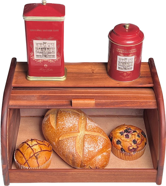 Classic Curved Wooden Bread Box (small)