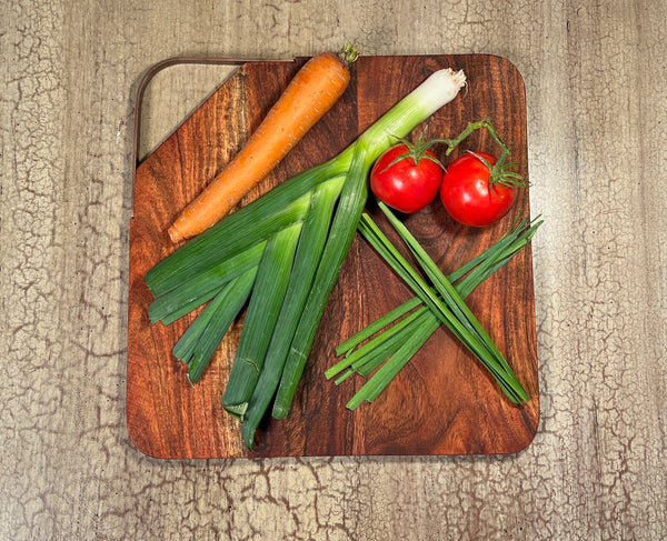 vegetables on cutting board