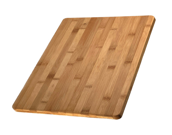 Simply Bamboo Natural Brown Organic Edge-Grain bamboo wood Paddle  Server/Cutting Board, 16”X6”X.750”