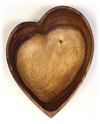 Acacia Wood Heart Tray - Large