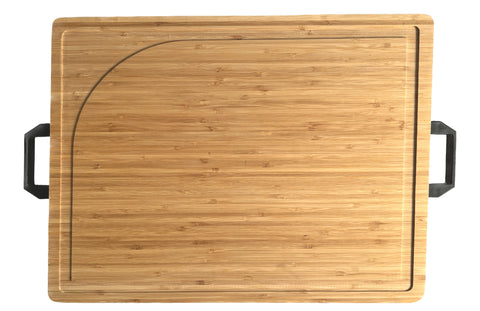 Extra Large Organic Bamboo Cutting & Charcuterie Board with Juice Groove &  Reversible