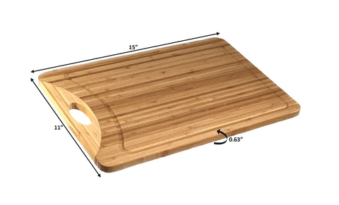Bamboo Cutting Board with Handle Cutout, Small - CM417A