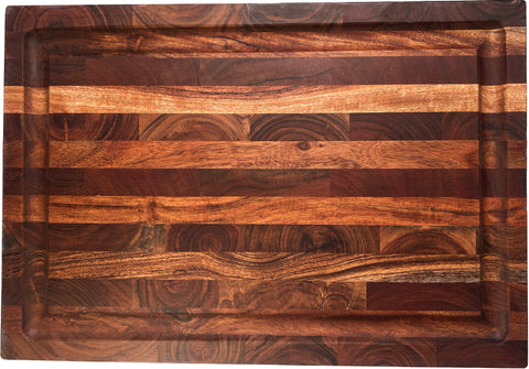 Acacia Wood Cutting Board Chopping Board With Juice Grooves - Temu