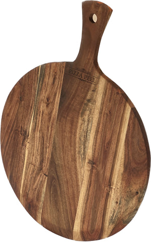 Simply Bamboo Natural Brown Organic Edge-Grain bamboo wood Paddle  Server/Cutting Board, 16”X6”X.750”