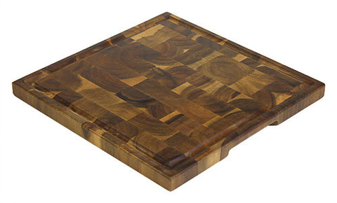 Mountain Woods Brown Extra Large Organic End-Grain Hardwood Acacia Cutting Board w/ Juice groove 1